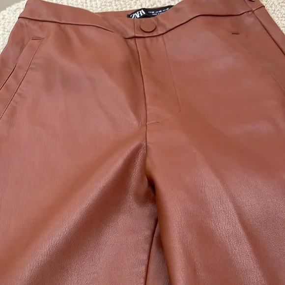 Zara Congac Faux Leather Pants - Picture 6 of 6